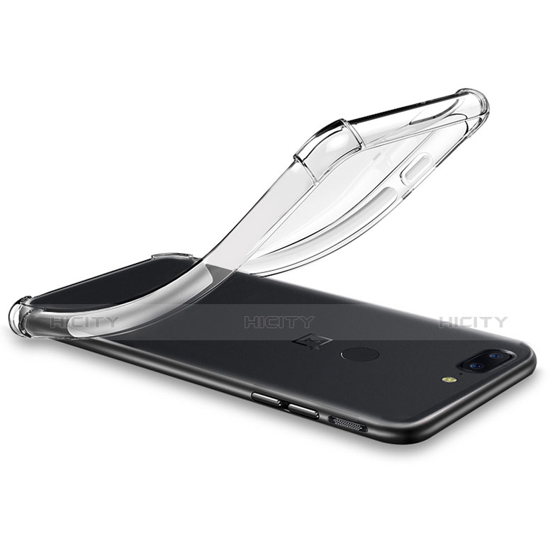 OnePlus 5T A5010用極薄ソフトケース シリコンケース 耐衝撃 全面保護 クリア透明 T02 OnePlus クリア