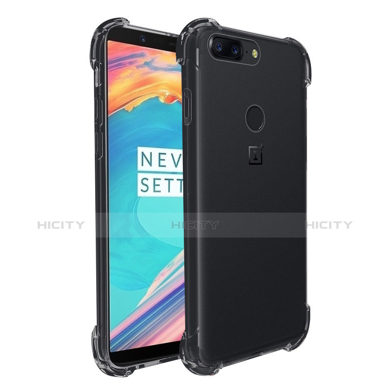 OnePlus 5T A5010用極薄ソフトケース シリコンケース 耐衝撃 全面保護 クリア透明 T03 OnePlus クリア