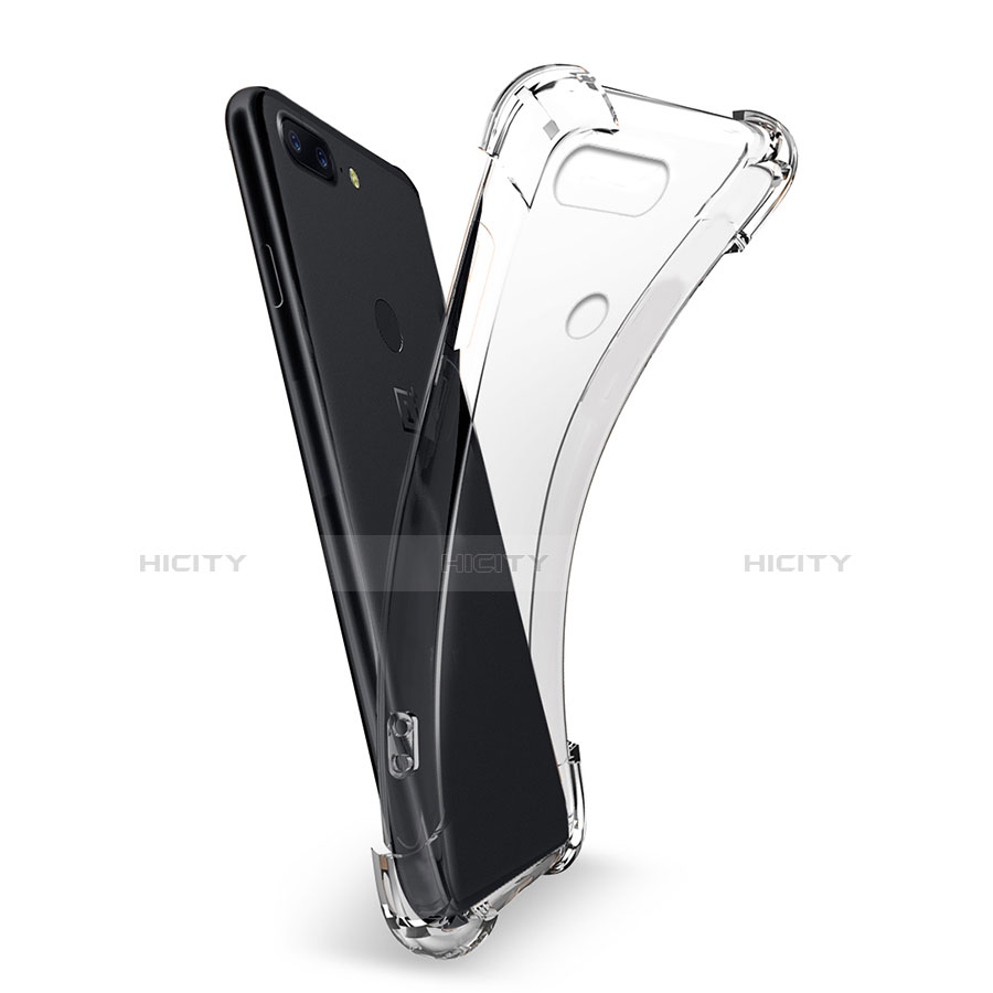 OnePlus 5T A5010用極薄ソフトケース シリコンケース 耐衝撃 全面保護 クリア透明 T03 OnePlus クリア