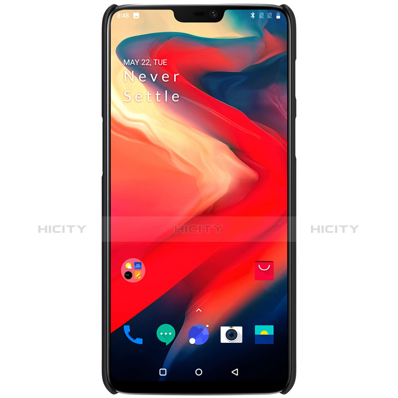 OnePlus 6用ハードケース プラスチック メッシュ デザイン W01 OnePlus ブラック