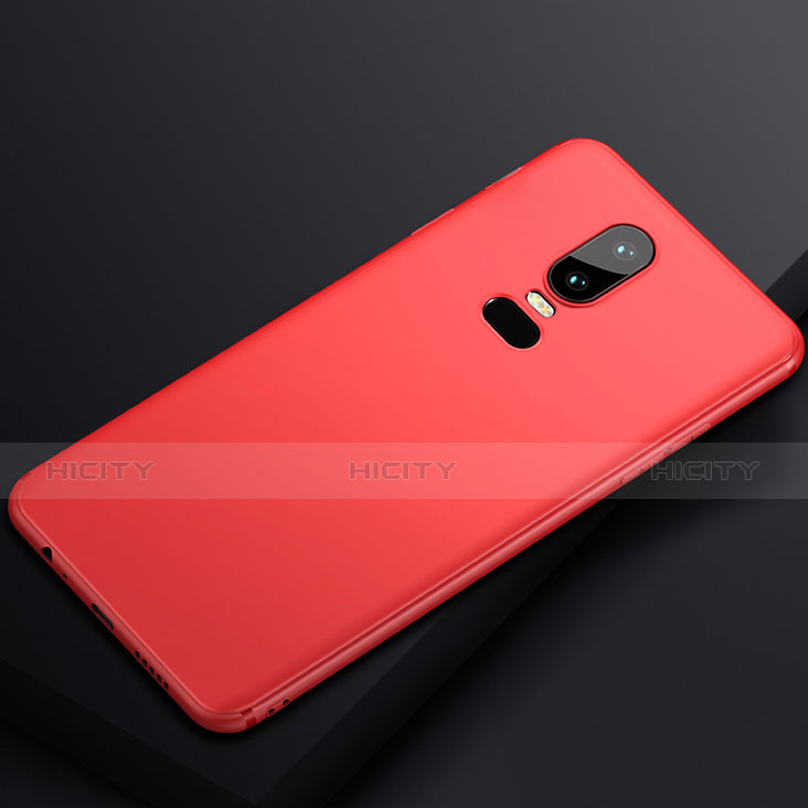 OnePlus 6用極薄ソフトケース シリコンケース 耐衝撃 全面保護 S02 OnePlus レッド