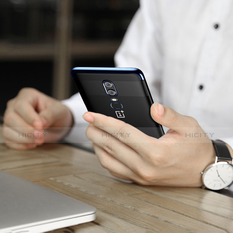 OnePlus 6用極薄ソフトケース シリコンケース 耐衝撃 全面保護 クリア透明 H01 OnePlus 
