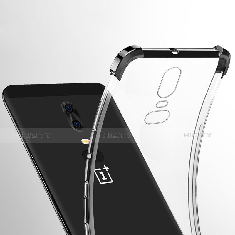 OnePlus 6用極薄ソフトケース シリコンケース 耐衝撃 全面保護 クリア透明 H02 OnePlus 