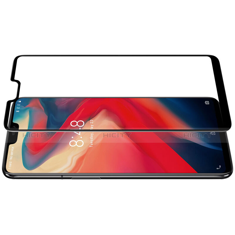 OnePlus 6用強化ガラス フル液晶保護フィルム F05 OnePlus ブラック