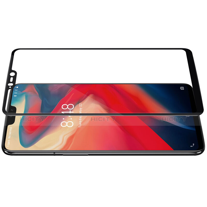 OnePlus 6用強化ガラス フル液晶保護フィルム F06 OnePlus ブラック