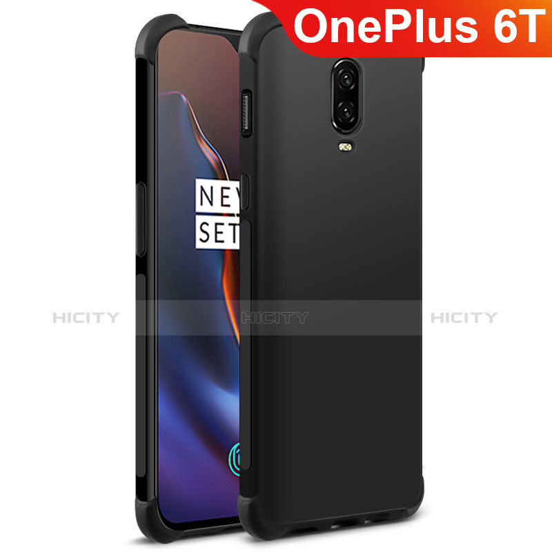 OnePlus 6T用シリコンケース ソフトタッチラバー OnePlus ブラック