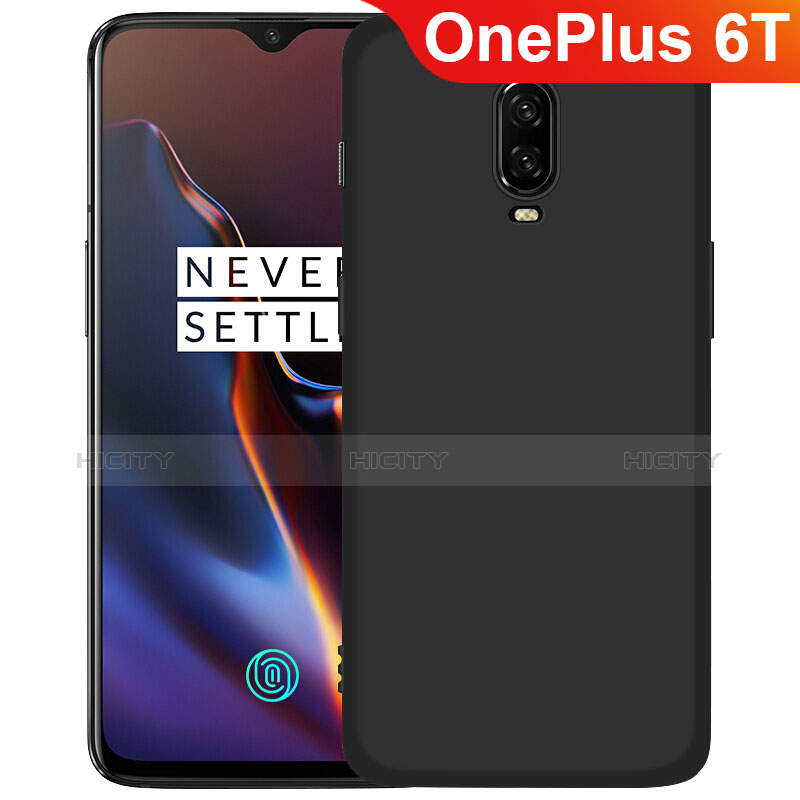 OnePlus 6T用極薄ソフトケース シリコンケース 耐衝撃 全面保護 S02 OnePlus ブラック