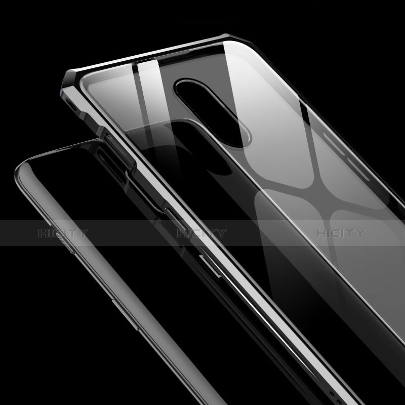OnePlus 6T用ケース 高級感 手触り良い アルミメタル 製の金属製 バンパー 鏡面 カバー OnePlus 