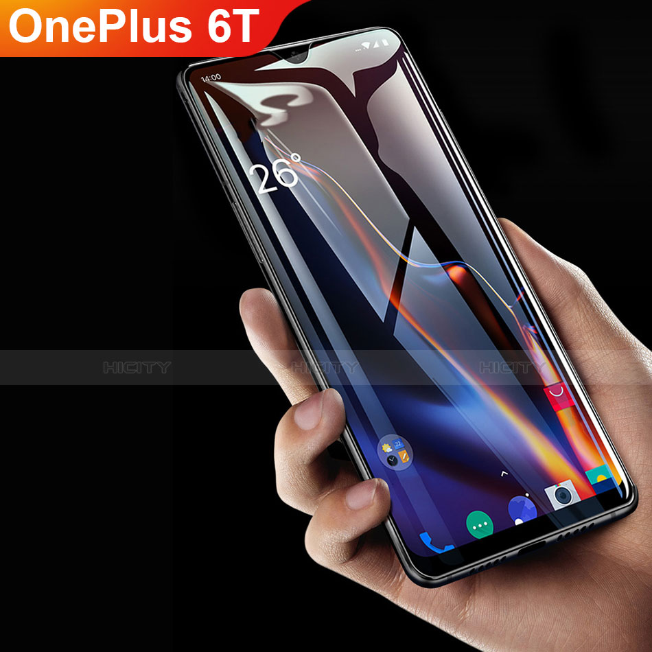 OnePlus 6T用強化ガラス フル液晶保護フィルム F06 OnePlus ブラック