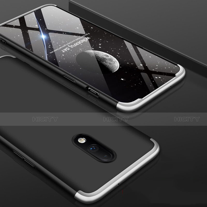 OnePlus 7用ハードケース プラスチック 質感もマット 前面と背面 360度 フルカバー OnePlus シルバー・ブラック