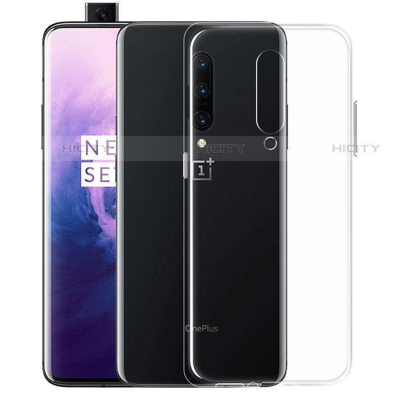 OnePlus 7 Pro用極薄ソフトケース シリコンケース 耐衝撃 全面保護 クリア透明 カバー OnePlus クリア