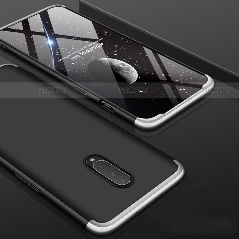 OnePlus 7 Pro用ハードケース プラスチック 質感もマット 前面と背面 360度 フルカバー OnePlus シルバー・ブラック