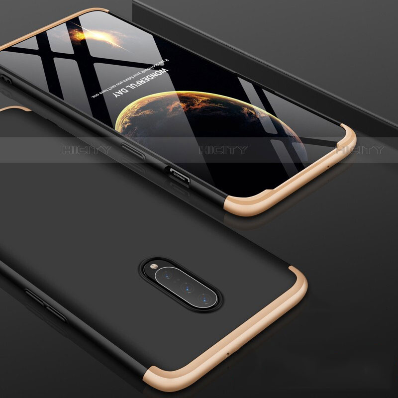 OnePlus 7 Pro用ハードケース プラスチック 質感もマット 前面と背面 360度 フルカバー OnePlus ゴールド・ブラック