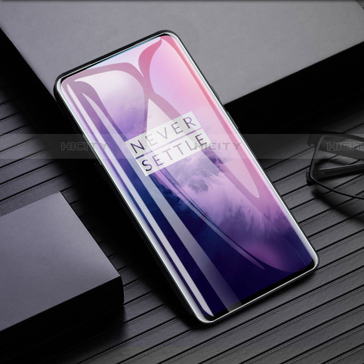 OnePlus 7 Pro用高光沢 液晶保護フィルム フルカバレッジ画面 OnePlus クリア