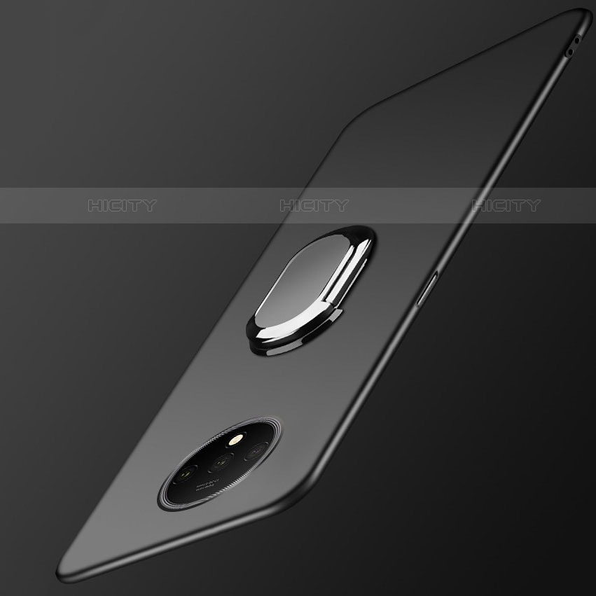OnePlus 7T用極薄ソフトケース シリコンケース 耐衝撃 全面保護 アンド指輪 マグネット式 OnePlus ブラック