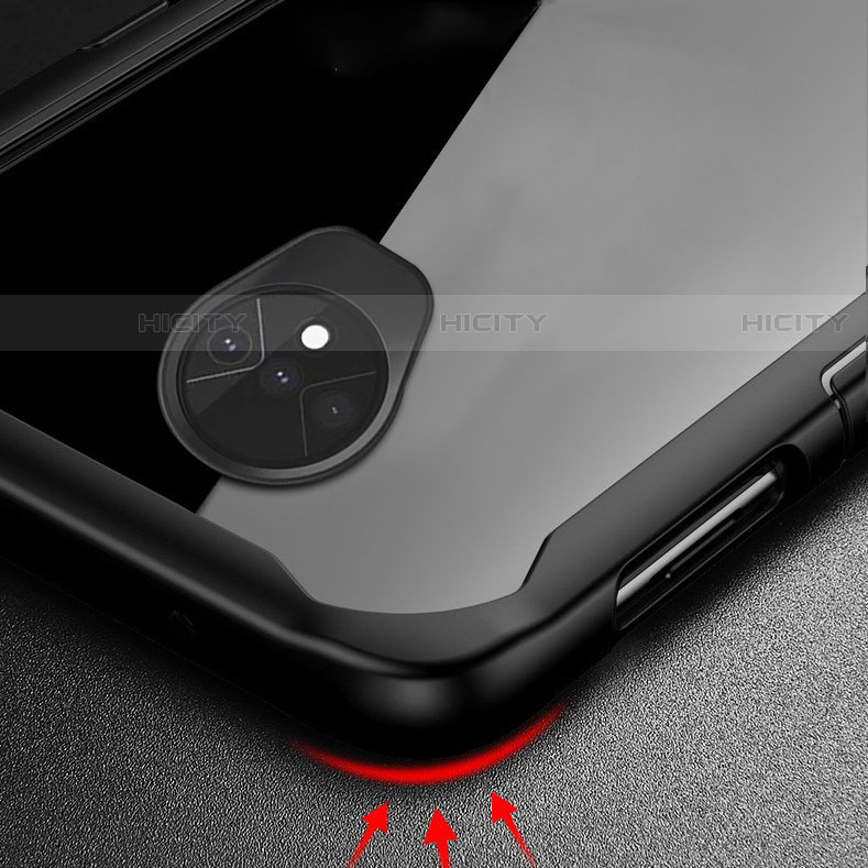OnePlus 7T用ハイブリットバンパーケース クリア透明 プラスチック 鏡面 OnePlus クリア