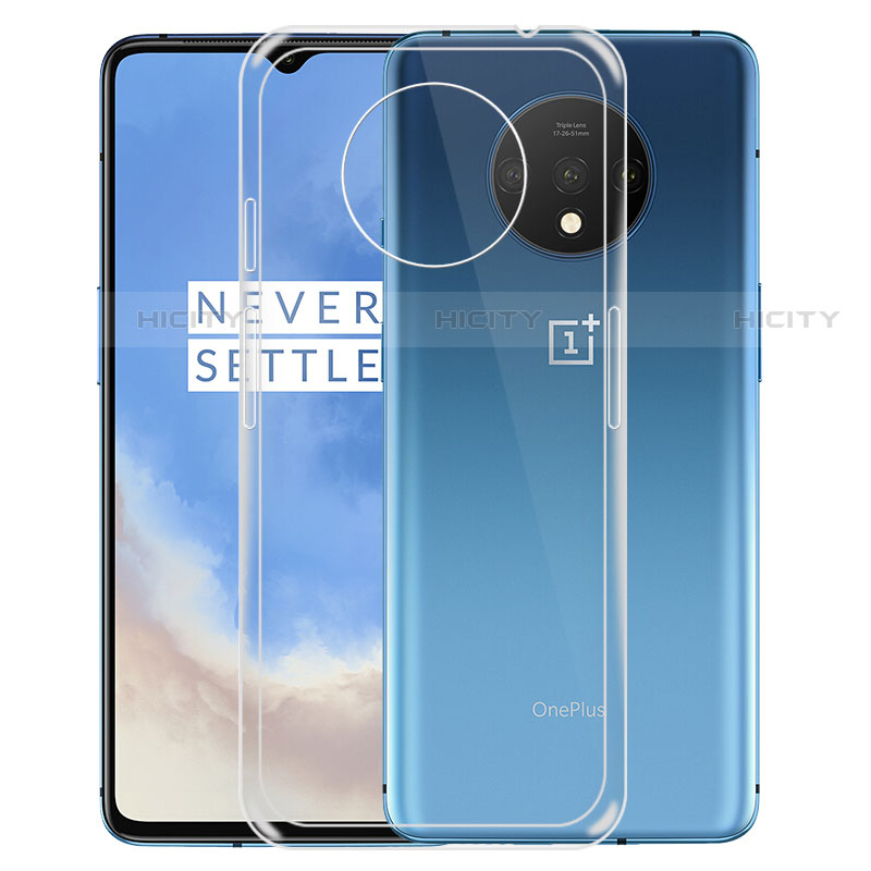 OnePlus 7T用極薄ソフトケース シリコンケース 耐衝撃 全面保護 クリア透明 T02 OnePlus クリア