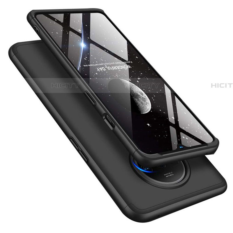 OnePlus 7T用ハードケース プラスチック 質感もマット 前面と背面 360度 フルカバー P02 OnePlus ブラック