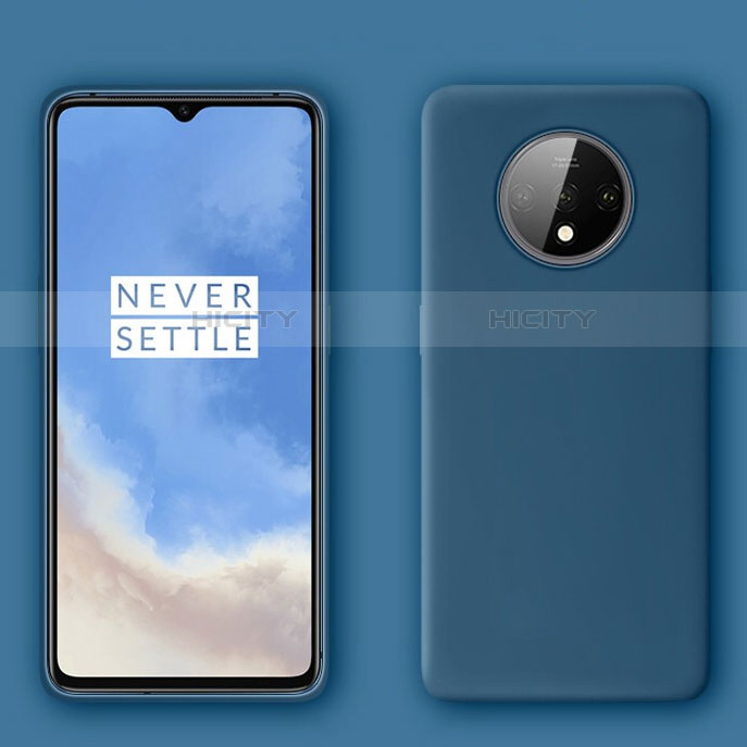 OnePlus 7T用360度 フルカバー極薄ソフトケース シリコンケース 耐衝撃 全面保護 バンパー C04 OnePlus ネイビー