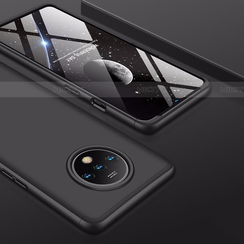 OnePlus 7T用ハードケース プラスチック 質感もマット 前面と背面 360度 フルカバー P01 OnePlus ブラック