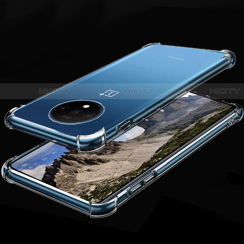 OnePlus 7T用極薄ソフトケース シリコンケース 耐衝撃 全面保護 透明 H01 OnePlus 