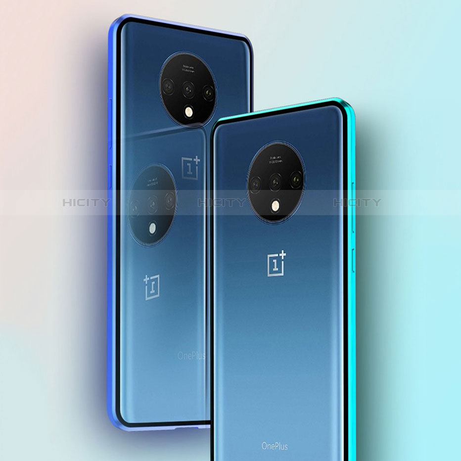 OnePlus 7T用ケース 高級感 手触り良い アルミメタル 製の金属製 360度 フルカバーバンパー 鏡面 カバー M01 OnePlus 