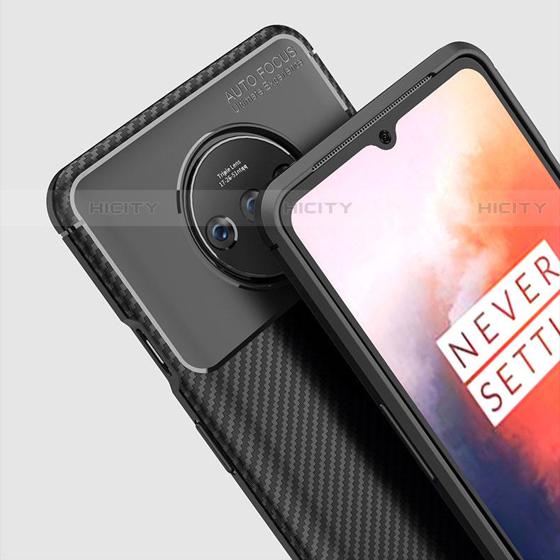 OnePlus 7T用シリコンケース ソフトタッチラバー ツイル カバー OnePlus 