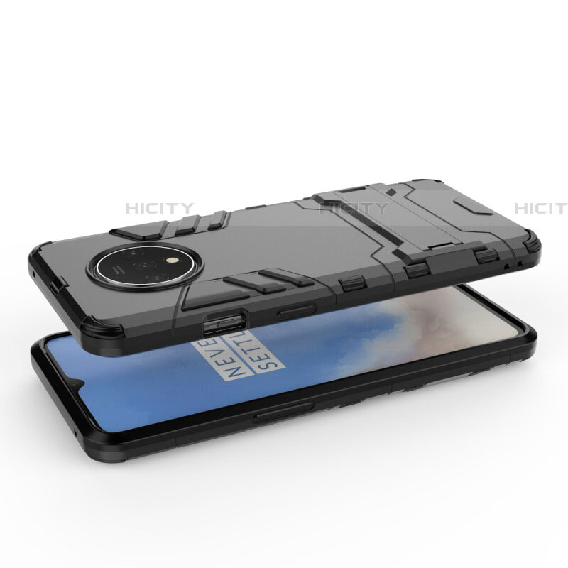 OnePlus 7T用ハイブリットバンパーケース スタンド プラスチック 兼シリコーン カバー R01 OnePlus 