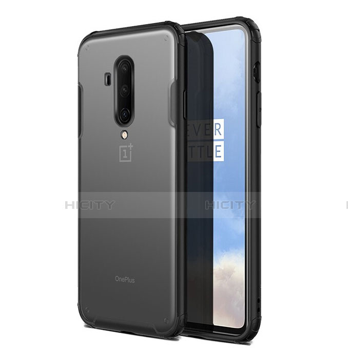 OnePlus 7T Pro 5G用極薄ケース クリア透明 プラスチック 質感もマット カバー OnePlus ブラック