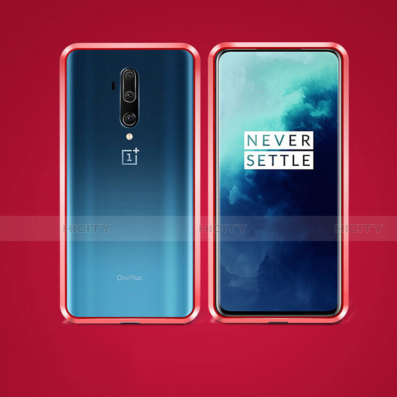 OnePlus 7T Pro 5G用ケース 高級感 手触り良い アルミメタル 製の金属製 360度 フルカバーバンパー 鏡面 カバー OnePlus 