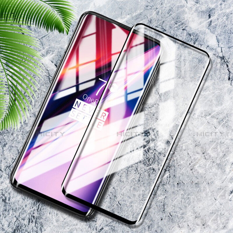 OnePlus 7T Pro 5G用強化ガラス フル液晶保護フィルム F08 OnePlus ブラック