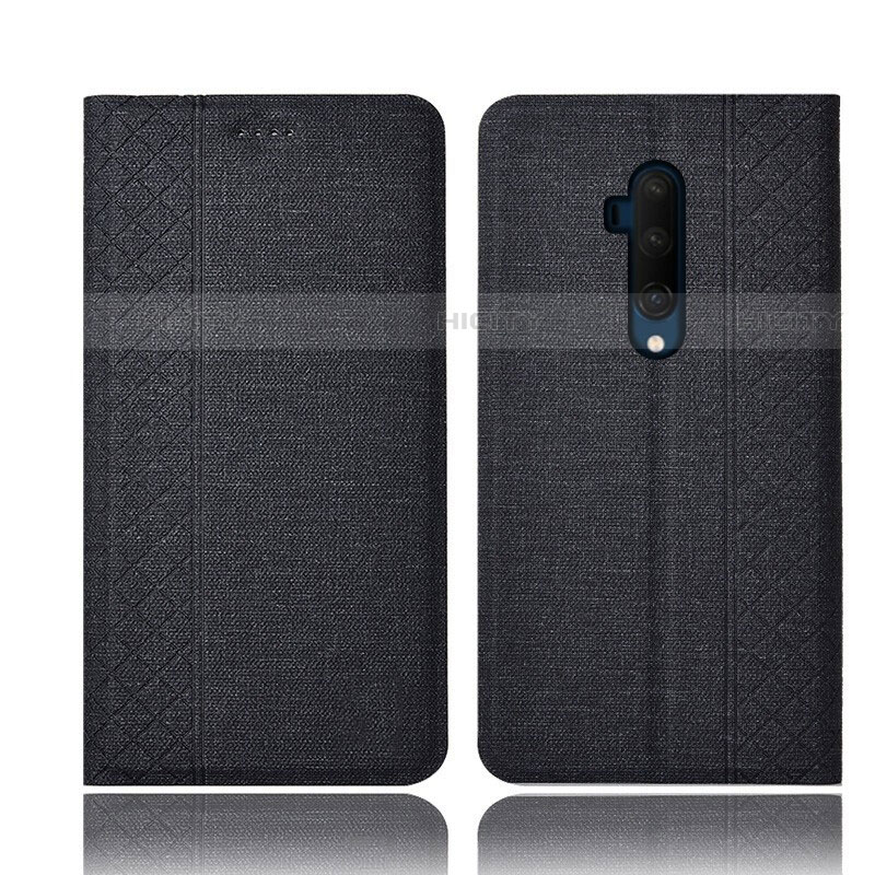 OnePlus 7T Pro用手帳型 布 スタンド OnePlus ブラック