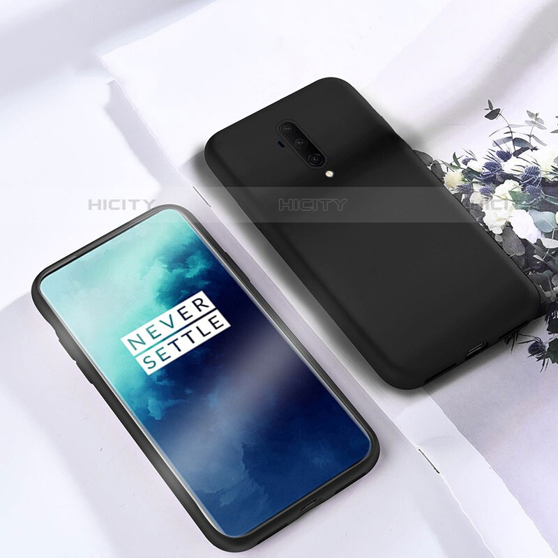 OnePlus 7T Pro用360度 フルカバー極薄ソフトケース シリコンケース 耐衝撃 全面保護 バンパー S03 OnePlus ブラック