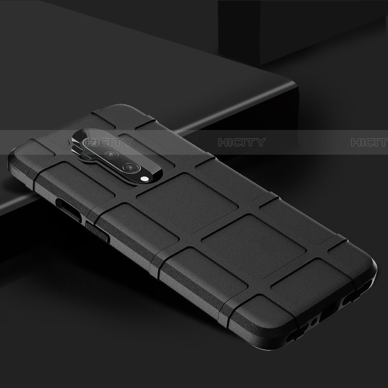 OnePlus 7T Pro用360度 フルカバー極薄ソフトケース シリコンケース 耐衝撃 全面保護 バンパー C02 OnePlus ブラック