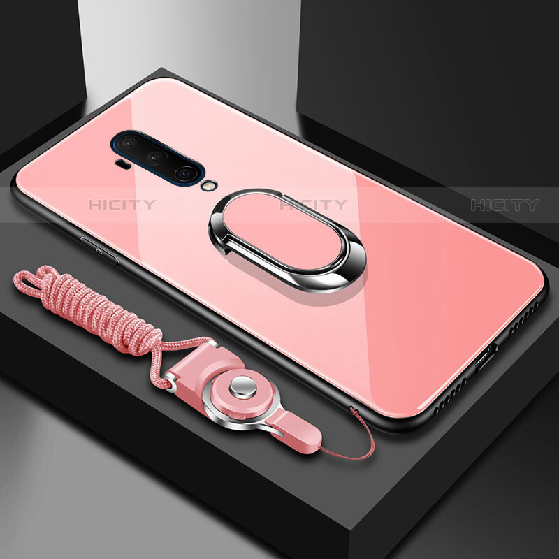 OnePlus 7T Pro用ハイブリットバンパーケース プラスチック 鏡面 カバー アンド指輪 マグネット式 OnePlus 