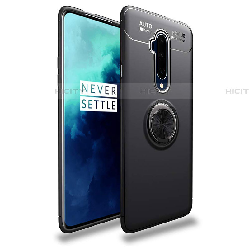 OnePlus 7T Pro用極薄ソフトケース シリコンケース 耐衝撃 全面保護 アンド指輪 マグネット式 バンパー T02 OnePlus 