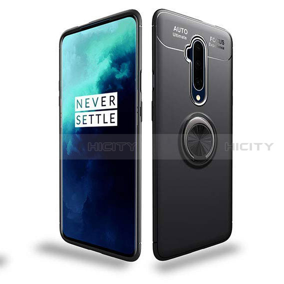 OnePlus 7T Pro用極薄ソフトケース シリコンケース 耐衝撃 全面保護 アンド指輪 マグネット式 バンパー T02 OnePlus 