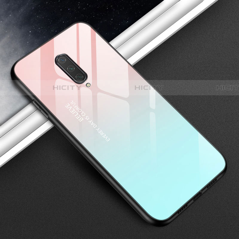 OnePlus 8用ハイブリットバンパーケース プラスチック 鏡面 カバー T01 OnePlus ピンク