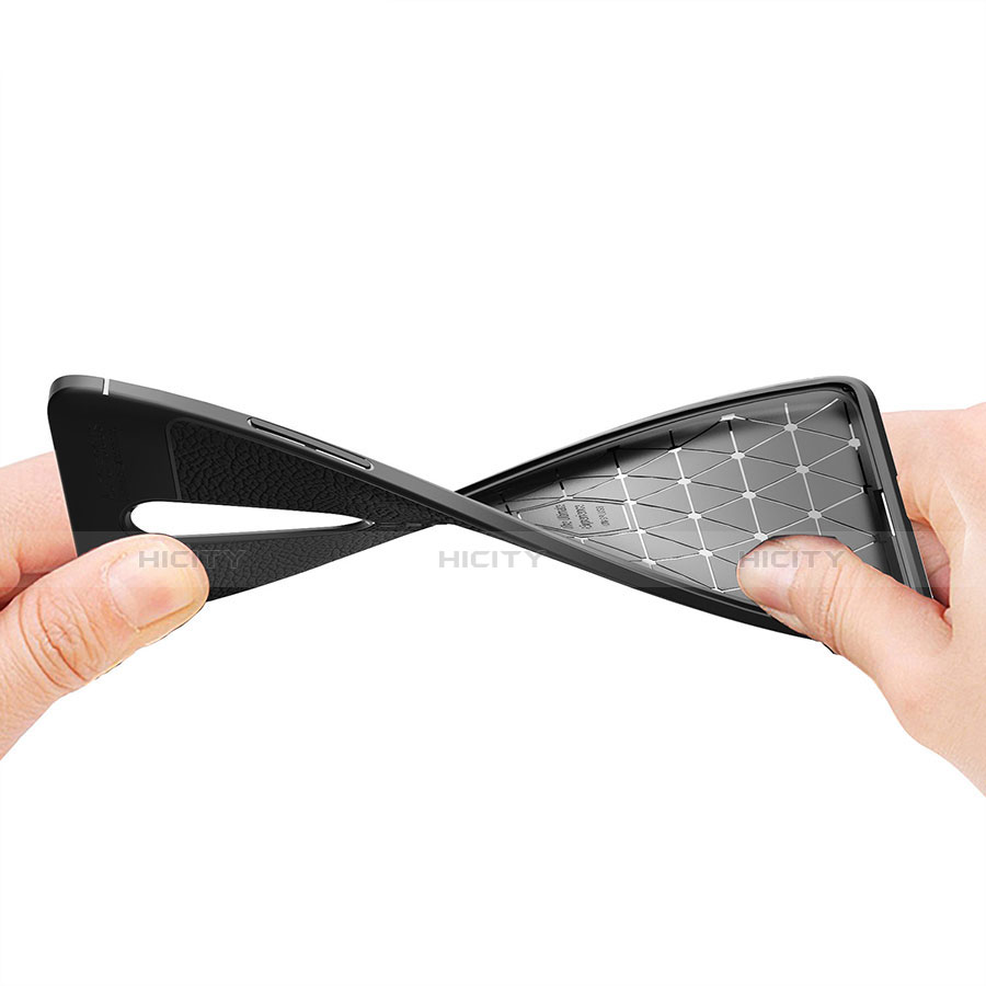 OnePlus 8用シリコンケース ソフトタッチラバー レザー柄 カバー OnePlus 