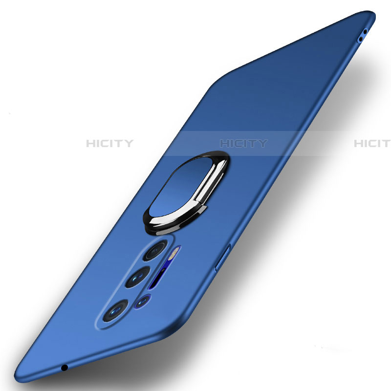 OnePlus 8 Pro用ハードケース プラスチック 質感もマット アンド指輪 マグネット式 P01 OnePlus ネイビー