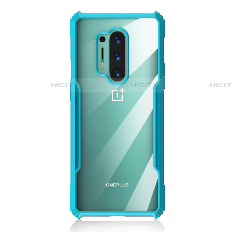 OnePlus 8 Pro用ハイブリットバンパーケース クリア透明 プラスチック 鏡面 カバー H03 OnePlus 