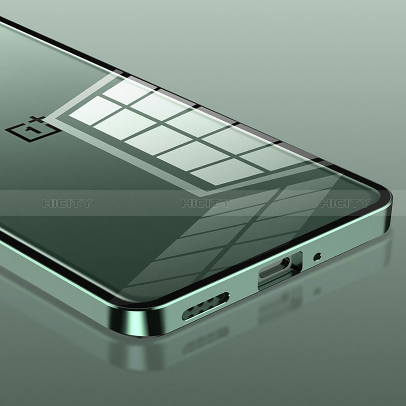 OnePlus Ace 2 5G用ケース 高級感 手触り良い アルミメタル 製の金属製 360度 フルカバーバンパー 鏡面 カバー P01 OnePlus 