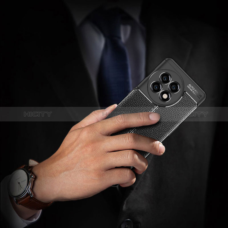 OnePlus Ace 2 5G用シリコンケース ソフトタッチラバー レザー柄 カバー OnePlus 