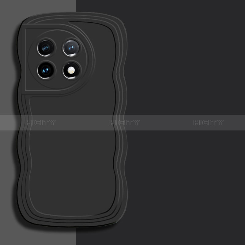 OnePlus Ace 2 Pro 5G用360度 フルカバー極薄ソフトケース シリコンケース 耐衝撃 全面保護 バンパー YK7 OnePlus ブラック
