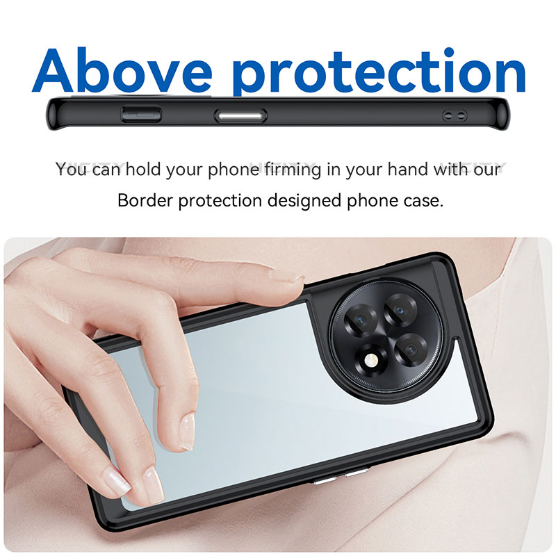 OnePlus Ace 2 Pro 5G用ハイブリットバンパーケース 透明 プラスチック カバー J01S OnePlus 