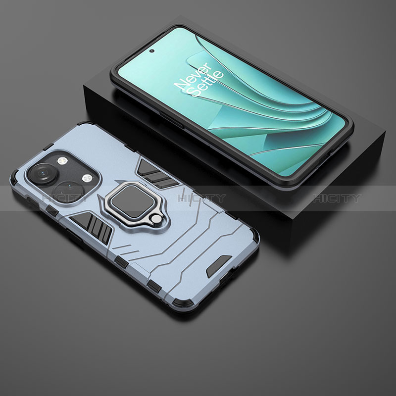 OnePlus Ace 2V 5G用ハイブリットバンパーケース プラスチック アンド指輪 マグネット式 KC2 OnePlus ネイビー