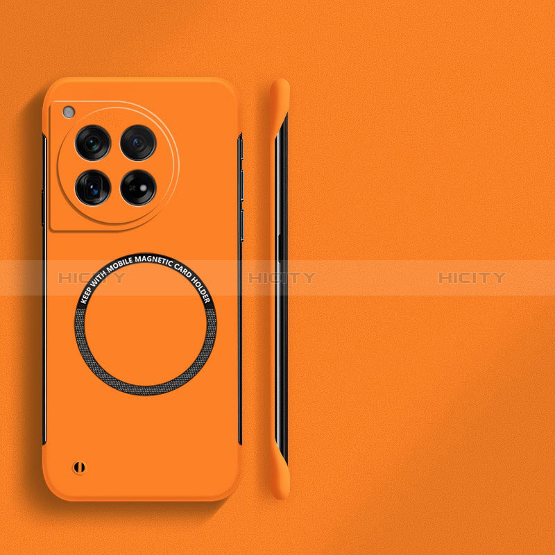 OnePlus Ace 3 5G用ハードケース プラスチック 質感もマット フレームレス カバー Mag-Safe 磁気 Magnetic OnePlus オレンジ