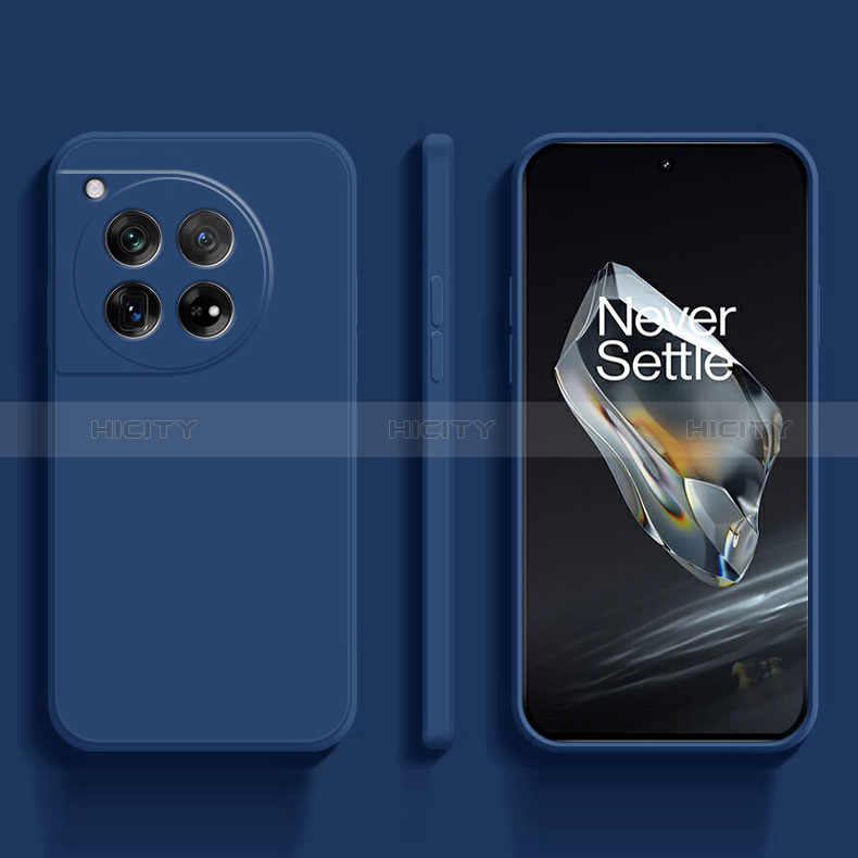 OnePlus Ace 3 5G用360度 フルカバー極薄ソフトケース シリコンケース 耐衝撃 全面保護 バンパー OnePlus ネイビー