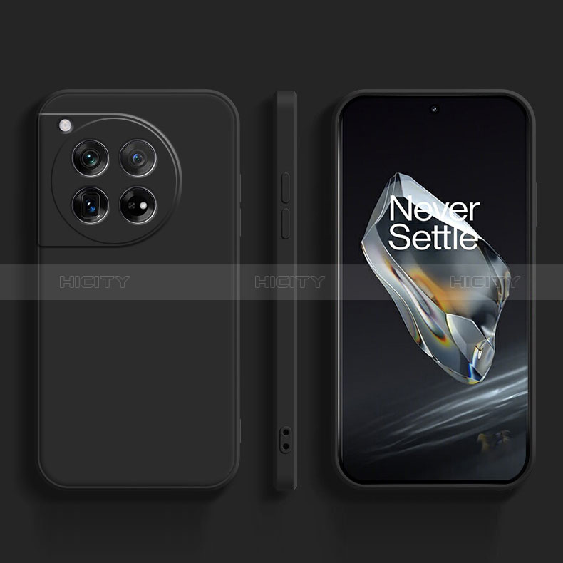 OnePlus Ace 3 5G用360度 フルカバー極薄ソフトケース シリコンケース 耐衝撃 全面保護 バンパー OnePlus ブラック