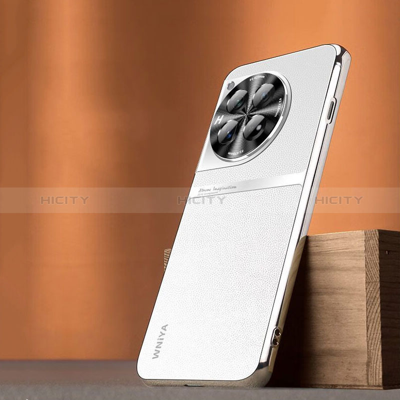 OnePlus Ace 3 5G用ケース 高級感 手触り良いレザー柄 S05 OnePlus ホワイト